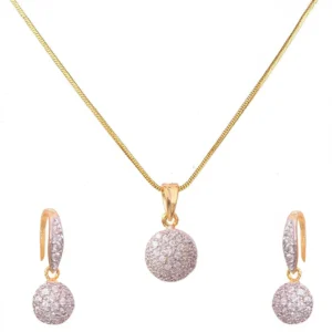 Bhagya Lakshmi Alloy White, Gold Jewel Set (Pack of 1)